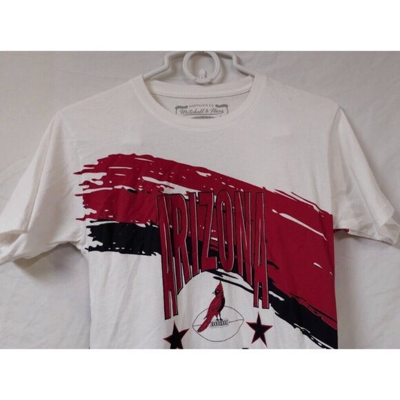 Mitchell Ness Arizona Cardinal Teens Medium 10/12 Spellout Paint Brush T-Shirt - Picture 3 of 10